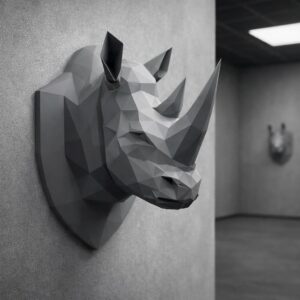 Low Polly Rhino Head