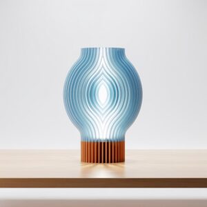 Unique translucent table lamp.