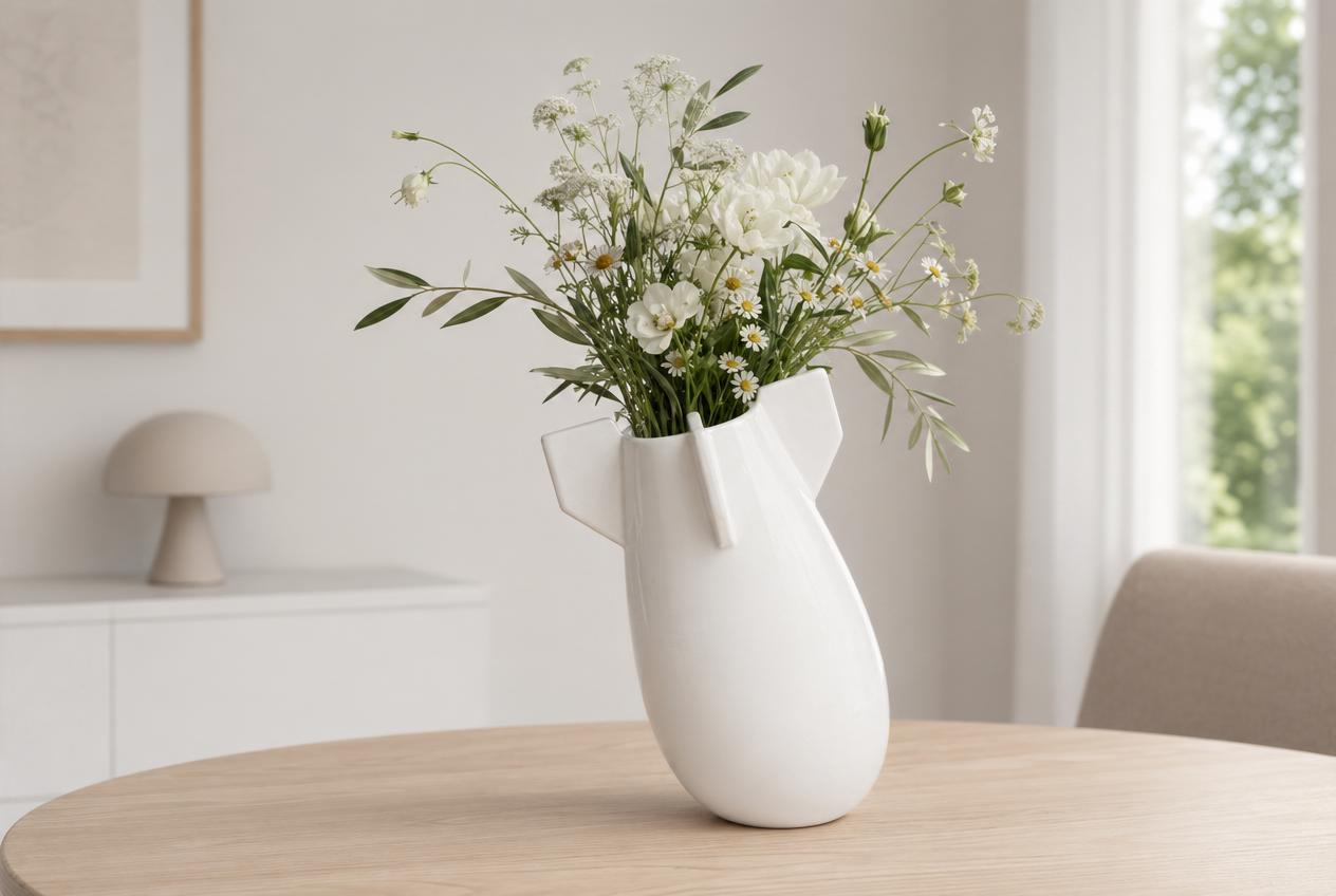 Fuze Vase modern sculptural decorative flower vase with contemporary design